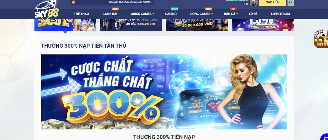 Cách nhận khuyến mãi cực hot tại Sky88